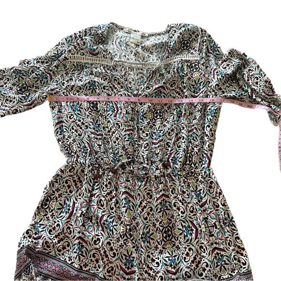 AMERICAN RAG Floral Print 3/4 Sleeve Women's Romper Size Medium‎ NICE!! - Picture 5 of 9